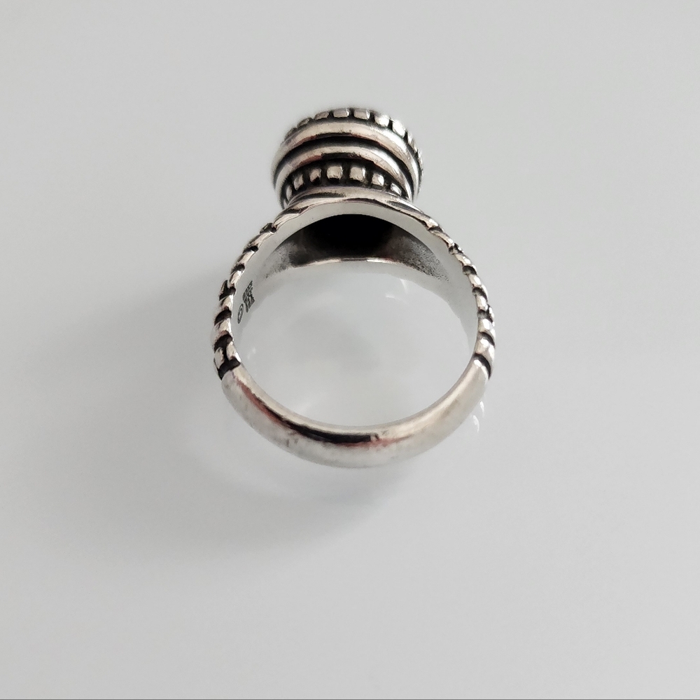 James Avery Silver Spiral Dot Ring - Picture 3 of 9